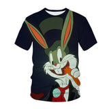 Bugs Bunny Shirt Summer Crew Neck T-shirt Short Sleeves