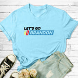 Let'S Go Brandon T Shirt Letter Print Teen Casual Loose-Fitting T-Shirt Short Sleeve Top