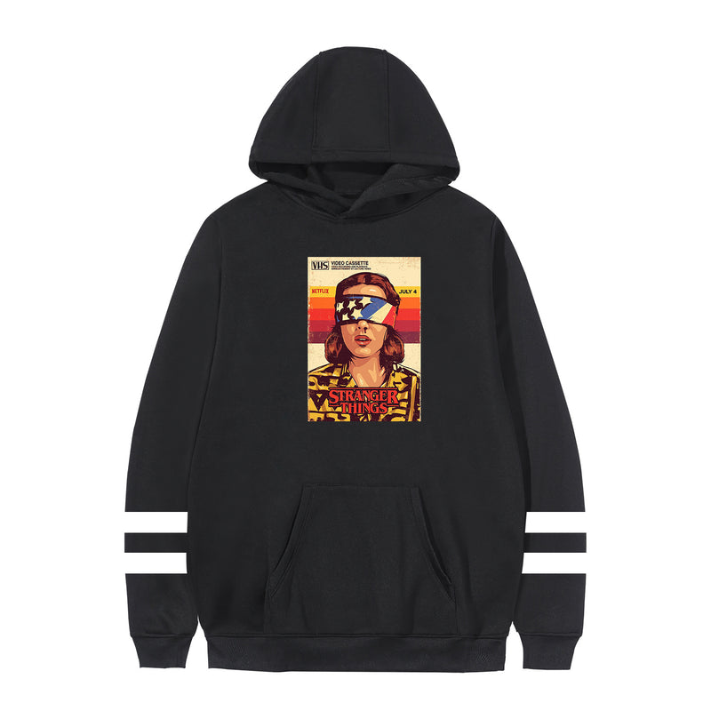 Stranger Things Hoodie Peripheral Pattern Loose Hooded Fleece Pullover