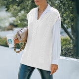 Women Fall Outfits Autumn and Winter Knitting Sleeveless Vest Sweater Vest for Women