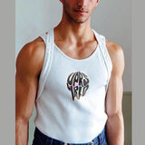 Men Rave T Shirt Fashion Printed Sling Sports Sexy Men