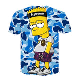 Homer Simpson Shirt Summer Digital Printed Short-Sleeved T-shirt