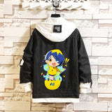 Comic Denim Jacket Casual Loose Denim Jacket Coat Printing