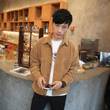 Corduroy Varsity Jacket Men's Jacket Youth Spring and Autumn Student Baseball Uniform Youth Jacket