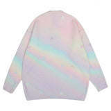 Mens Fall Outfits Men's Couple's Full Printed Crew Neck Pullover Sweater Knitted Top