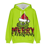 Grinch Hoodie Christmas Grinch Printed Casual Hooded Sweater Autumn And Winter