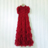 Lady Gaga Dress Vintage Court Style Flounce Stitching Dress