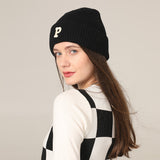 Toboggan Hat Women's Autumn and Winter Warm Blue Woolen Cap Men