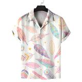 Men Beach T Shirts Men's Spring Leisure Short Sleeve Shirt