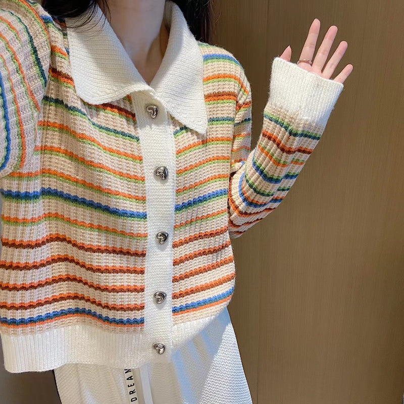 Preppy Aesthetic Sweater Spring Vintage Knitted Sweater Cardigan