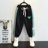 Toddler Boys Pants Boys' Spring and Autumn Clothing Knitted Sweatpants Sports