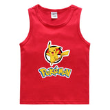 Children Pokemon Pikachu T Shirt Cotton Leisure Sports Sweat-Absorbent Short Sleeve