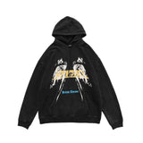 Present Thoroughbred Doberman Dog Print Hoodie Vintage Distressed Printed Hoodie Sweater for Men and Women