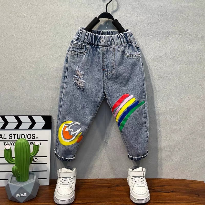 Toddler Boys Pants Boys' Jeans Spring and Autumn Clothing