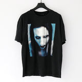 Marilyn Manson T Shirt High Quality Vintage Distressed Loose T-shirt for Men and Women