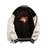 Vintage Letterman Jacket Autumn Letters Printed Baseball Uniform