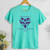 Inspired by Queen's Platinum Jubilee 2022 Elizabeth 70 Years T-shirt Printed Letters British Style T-shirt Short Sleeve
