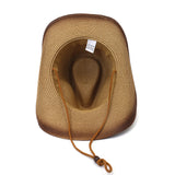 Straw Cowboy Hats Spring and Summer Western Men and Women Straw Cowboy Hat Outdoor Seaside