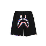 Shark Print Shorts Shark Head Black Shorts Men'S And Women'S Fashion Tether Shorts