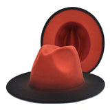 Mens Kentucky Derby Hats Color Matching Gradient Color Fedora Hat Women's Outdoor Sun Hat
