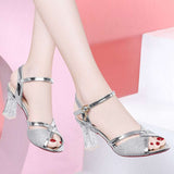 Nude Block Heel Peep Toe Sandals