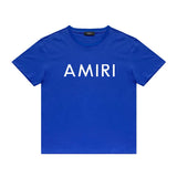 Amiri T Shirt Letter Print Casual Hip Hop round Neck Short Sleeve T-shirt