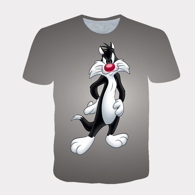 Bugs Bunny Shirt Summer Men'S And Women'S Casual T-Shirt Printed Short Sleeve