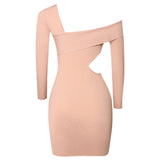Winter Formal Dresses Knitted Dress Temperament Midriff Outfit Bandage Dress