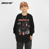 Kids Present Thoroughbred Doberman Dog Print T-Shirt Sweater Boys' Autumn Pullover