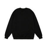 Mens Fall Outfits Loose Dark Printed Sweater Men's and Women's High Street Letter Graffiti Long-Sleeved Top