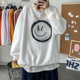 Men Sweatshirts round Neck Sweater Men Loose Print T-shirt Men