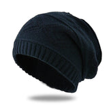 Mens Winter Hats Men's Winter Warm Knitted Hat plus Fluff Hat