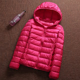 Women Winter Coats Puffer Jacket Down Coat Fall/Winter Lightweight Down Jacket Female Short Hood Winter Clothing Coat