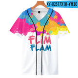 Baggy Baseball Jersey Printed Break Fashion Short Sleeve Baseball Uniform