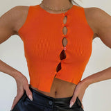 Music Festivals Rave Outfits Girls Tops Winter Women's Clothing Fashion Slim Vest