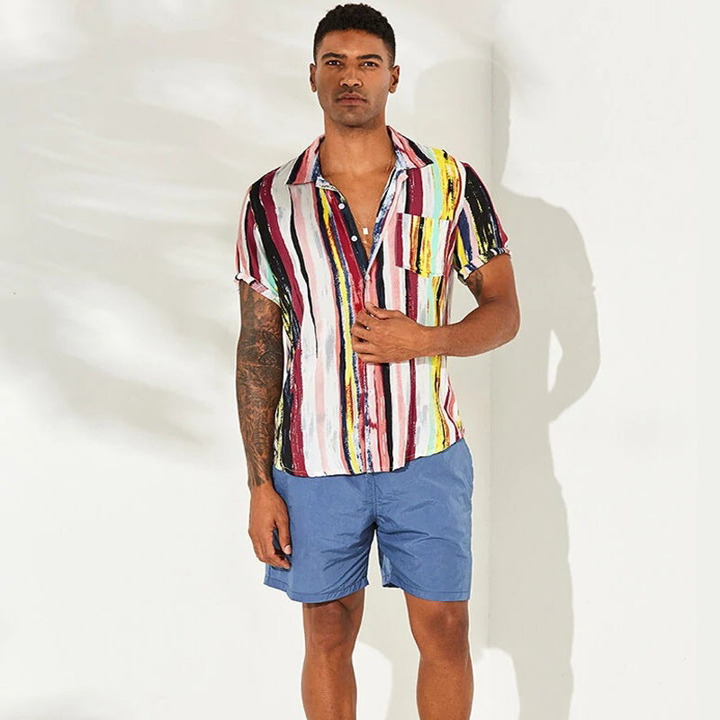 Men Hawaii Shirts 2023 Summer