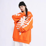 Skeleton Varsity Jacket Men's Autumn Loose Sweater