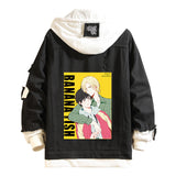 Comic Denim Jacket Men's and Women's Clothing Hooded Sweater Denim Jacket