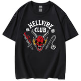 Stranger Things Hellfire Club T Shirt Printed Men'S And Women'S Sports Short Sleeve