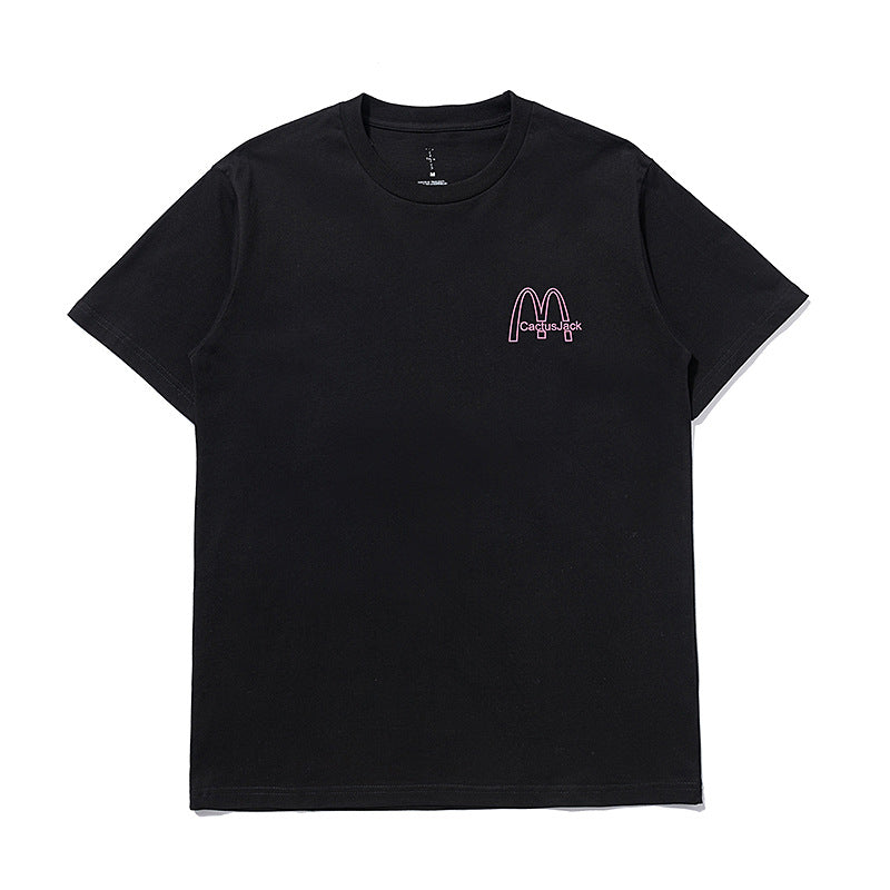 Travis Scott Astroworld Shirt Printed Trendy High Street Fog Short Sleeve T-shirt