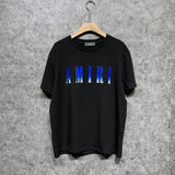 Amiri T Shirt Gradient Letter Flower Casual Hip Hop Short Sleeve T-shirt