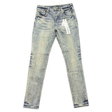 Purple Brand Jeans Slim Fit Stretch Retro Spotted Indigo Coating Denim