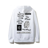 Anti Social Club Hoodie Brushed Hoody Men's Women's Hoodie Coat