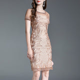 Daisy Buchanan Dress Summer Banquet Dress plus Size Sheath Dress Short Sleeve