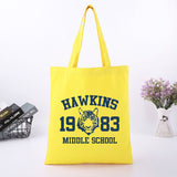 Stranger Things Hellfire Club Handbag Hawkins Middle School Printing Fashion Canvas Reticule