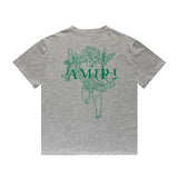 Amiri T Shirt Printed Casual Hip Hop round Neck Short Sleeve T-shirt