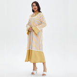 Muslim Women Stylish Kashibo Abaya Muslim Ladies Long Gown Islamic Clothing Jilbab Jalabiya Casual Loose Plus Size Embroidery Solid Color Dress