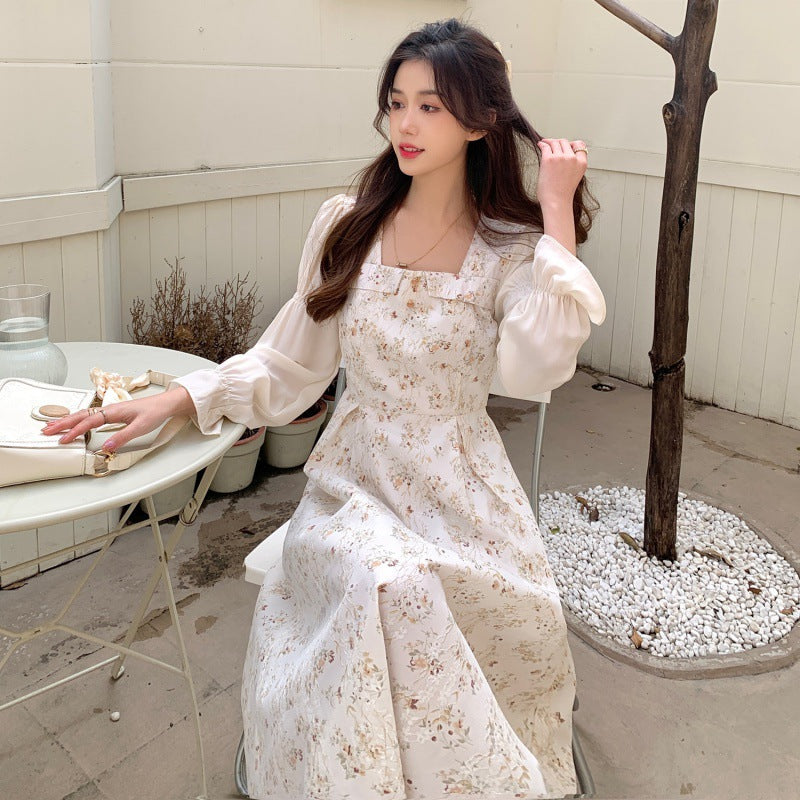 Aesthetic Dress Women's Floral Dress Lace Long Dress