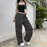 Julia Fox Low Rise Trousers Sexy Slim-Fitting Loose Wide Leg