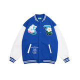 Mens Fall Outfits Letter Flocking Embroidered Baseball Uniform Men and Women Street Couple Jacket Coat